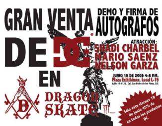 Demo en la tienda de Dragon Skateboards.